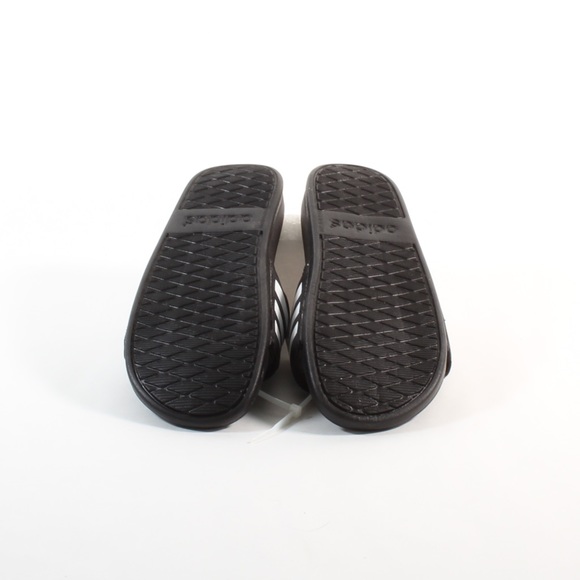 Men’s Adidas Comfort Slides Sandals Black White - Picture 8 of 8